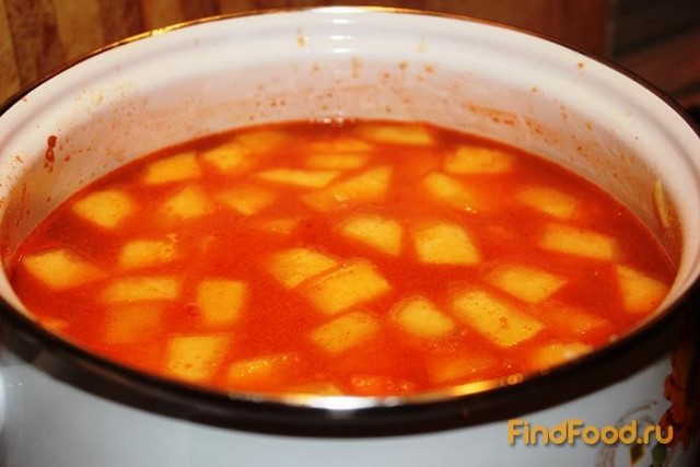 Томатный суп с тыквой и курицей рецепт с фото 8-го шага 