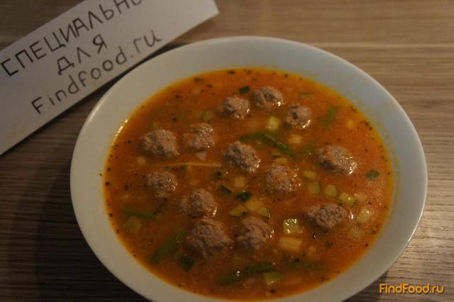 Томатный суп с фрикадельками и овощами рецепт с фото 8-го шага 