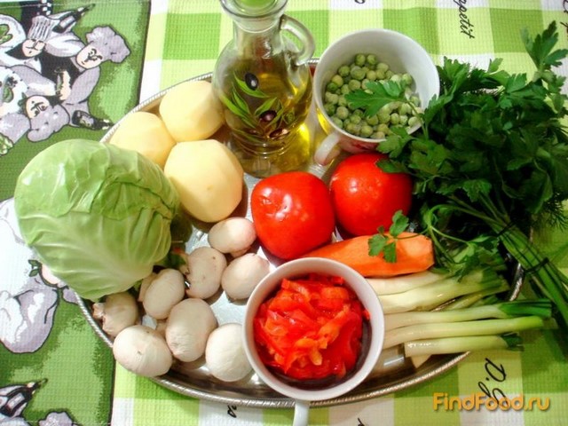 Овощной суп с молодой капустой рецепт с фото 1-го шага 