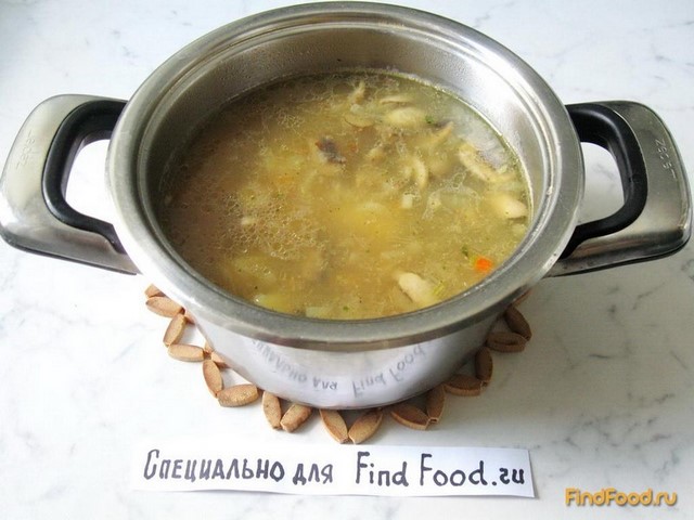 Гречневый суп с грибами рецепт с фото 7-го шага 