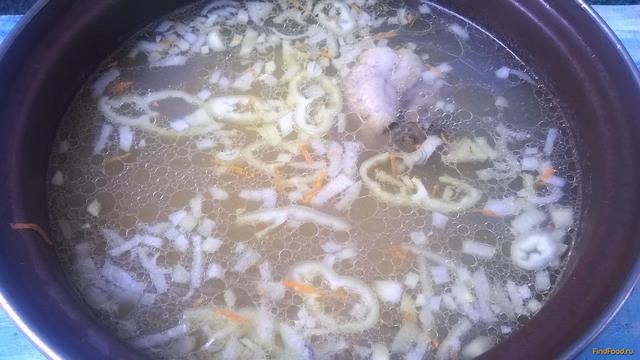 Куриный суп с фунчозой рецепт с фото 4-го шага 