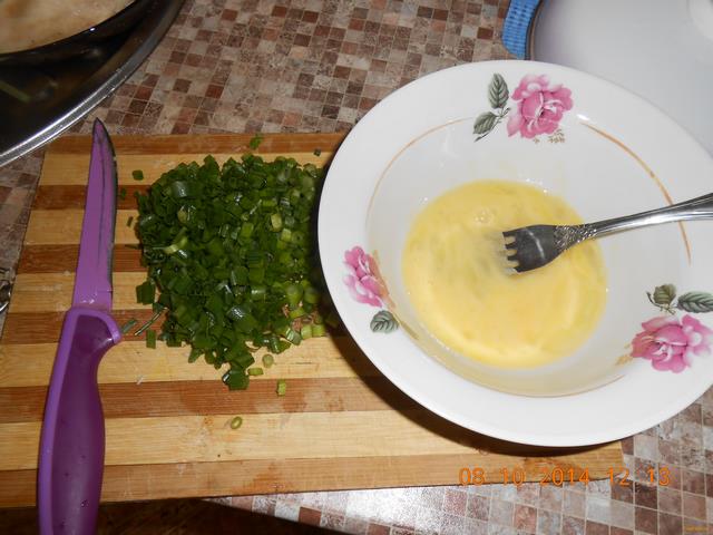Куриная лапша с зеленым луком и яйцом  рецепт с фото 6-го шага 