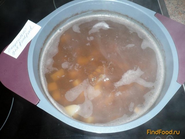 Постный чечевичный суп рецепт с фото 4-го шага 