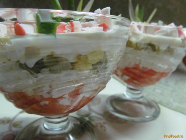 Салат из крабовых палочек с помидором и рисом рецепт с фото 13-го шага 
