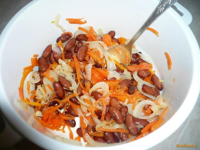 Салат из фасоли моркови и лука рецепт с фото 9-го шага 