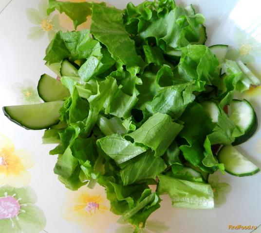 Зелёный салат из листьев одуванчика рецепт с фото 4-го шага 