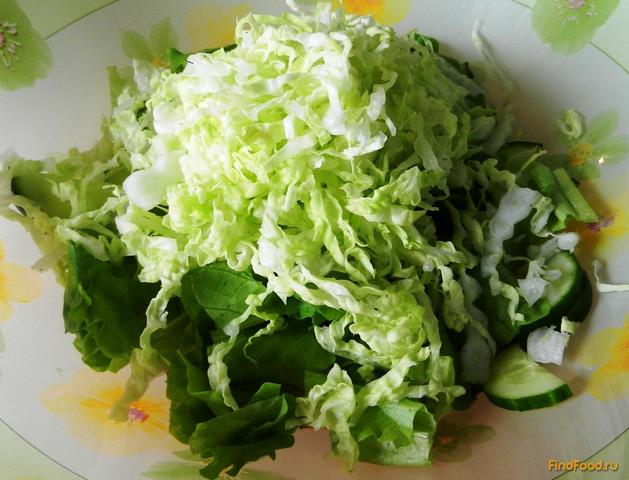 Зелёный салат из листьев одуванчика рецепт с фото 6-го шага 