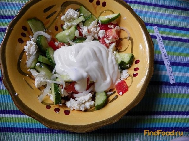 Овощной салат с творогом рецепт с фото 5-го шага 