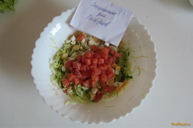 Салат из семги с капустой рецепт с фото 9-го шага 