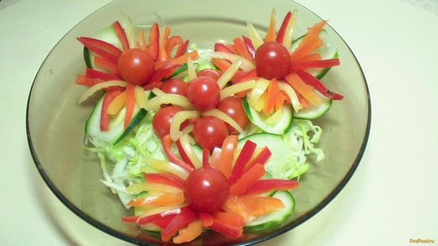 Овощной салат с помидорами черри рецепт с фото 6-го шага 