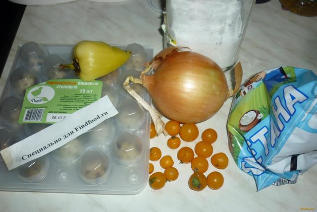 Салат из перепелиных яиц и помидоров черри рецепт с фото 1-го шага 