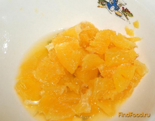Салат с апельсинами и креветками рецепт с фото 3-го шага 