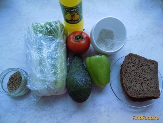 Легкий салат с авокадо рецепт с фото 1-го шага 