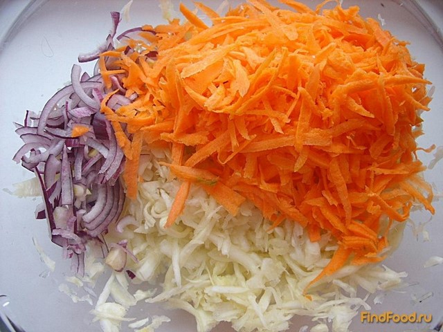 Салат из капусты и моркови рецепт с фото 3-го шага 