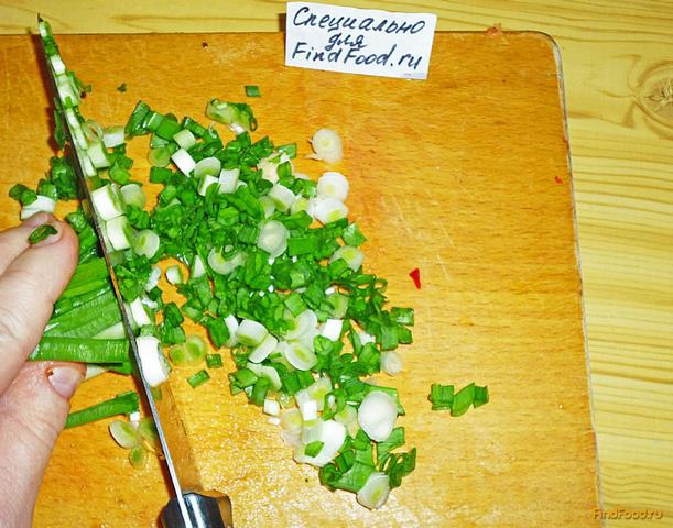Винегрет с зеленым луком и майонезом рецепт с фото 7-го шага 
