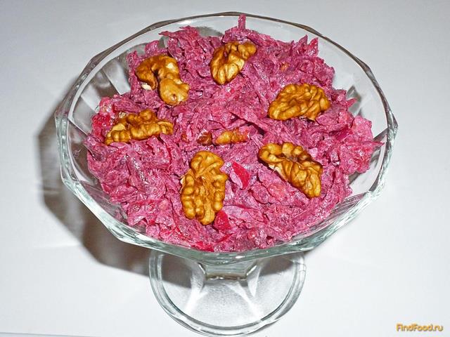 Салат из свеклы с орехами рецепт с фото 14-го шага 