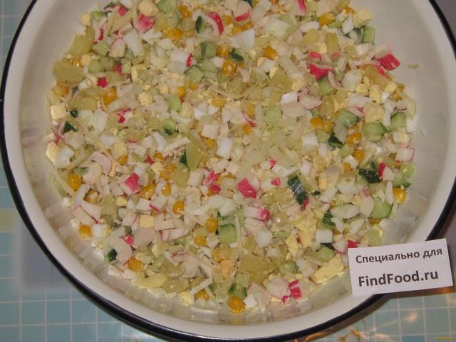 Салат крабовый с капустой рецепт с фото 4-го шага 