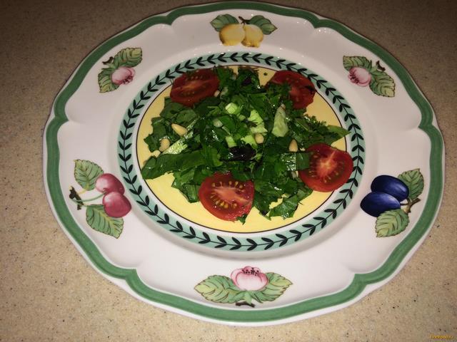Салат с зеленью и клубникой рецепт с фото 8-го шага 