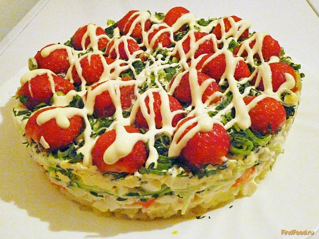 Крабовый салат с клубникой рецепт с фото 17-го шага 