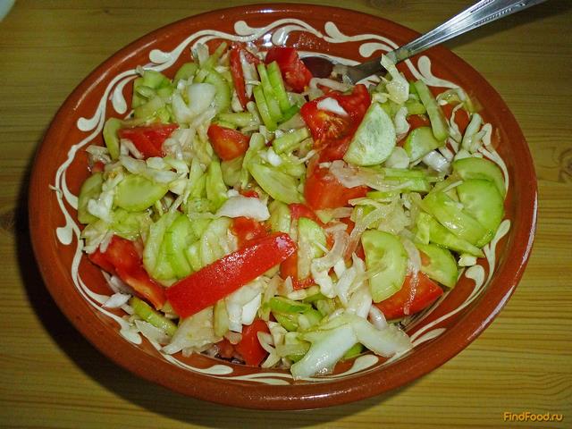 Летний салат из свежих овощей рецепт с фото 9-го шага 