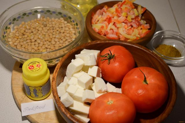 Салат с нутом и помидорами рецепт с фото 1-го шага 