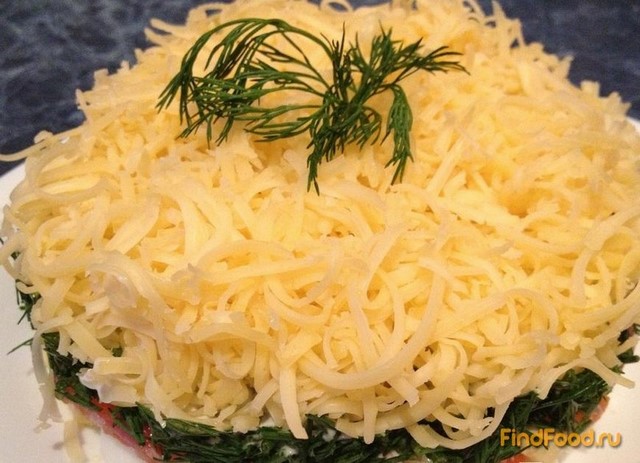 Салат с семгой и сыром рецепт с фото 4-го шага 