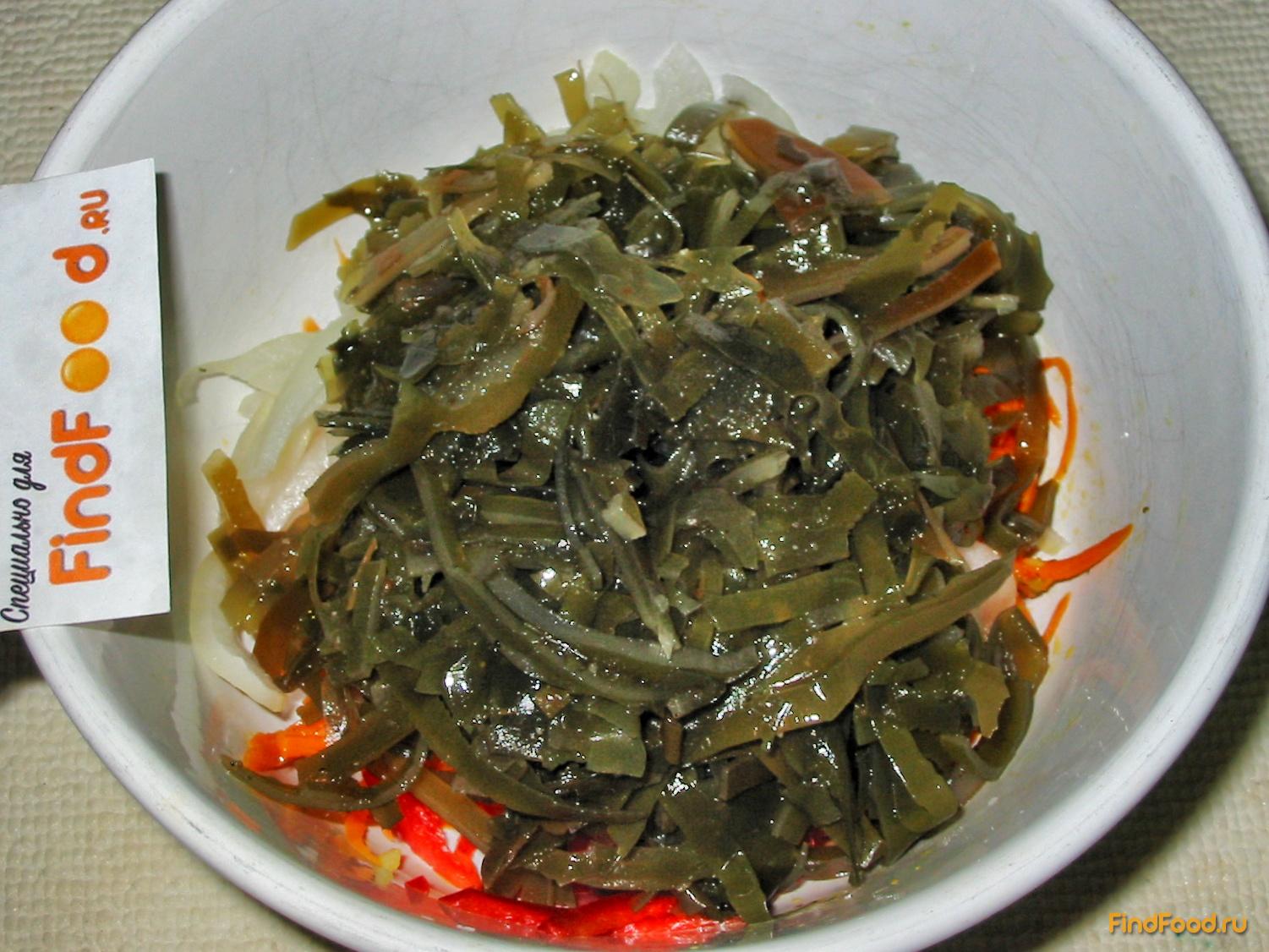Салат из морской капусты и корейской моркови рецепт с фото 5-го шага 