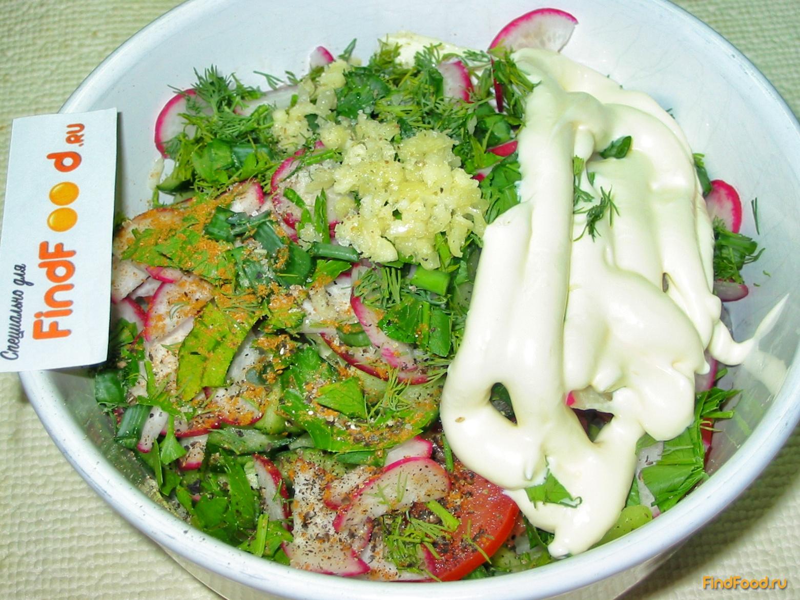 Овощной салат с редиской рецепт с фото 8-го шага 