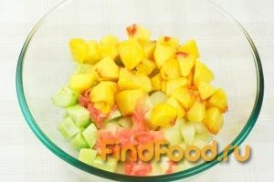 Салат фруктово-овощной рецепт с фото 5-го шага 