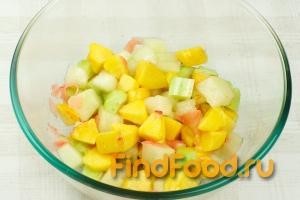 Салат фруктово-овощной рецепт с фото 6-го шага 