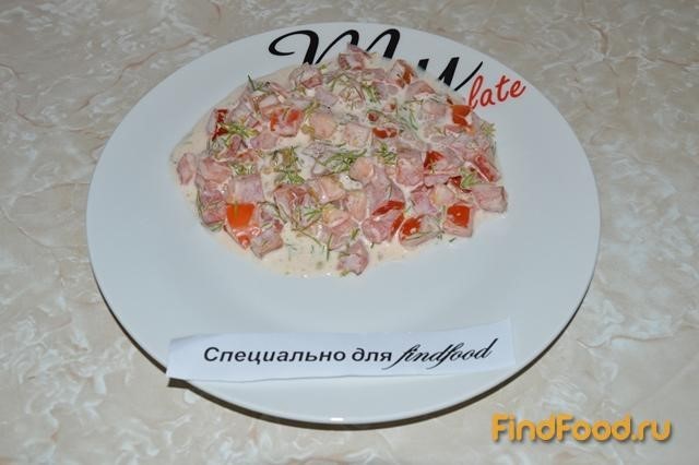 Лёгкий салат с чесноком и помидорами рецепт с фото 8-го шага 