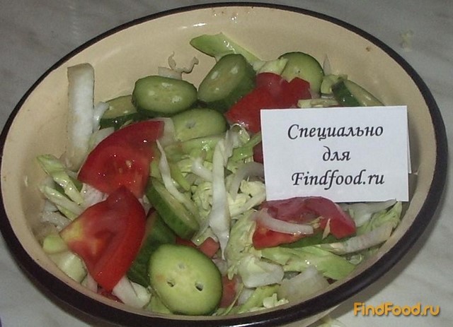 Салат из летних овощей рецепт с фото 6-го шага 