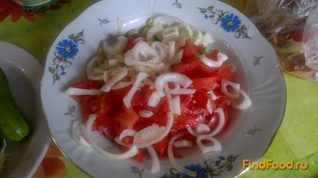 Овощной салат со сметаной рецепт с фото 6-го шага 