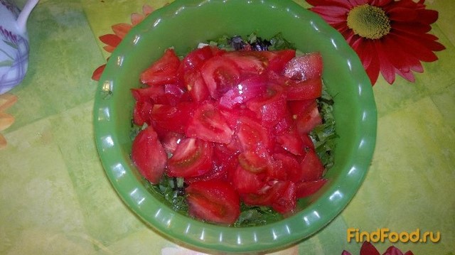 Овощной салат с зеленью рецепт с фото 6-го шага 