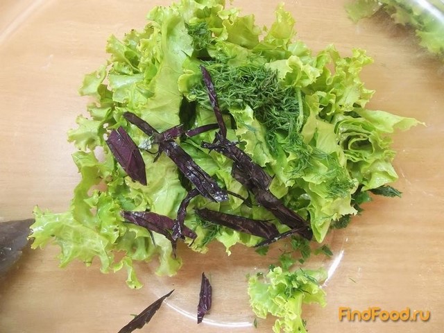 Салат из зелени по-французски рецепт с фото 4-го шага 