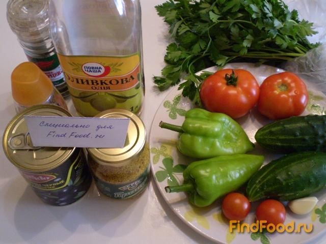 Овощной салат с маслинами рецепт с фото 1-го шага 