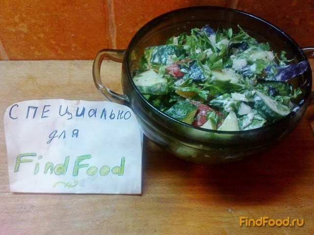 Овощной салат с чесноком рецепт с фото 7-го шага 