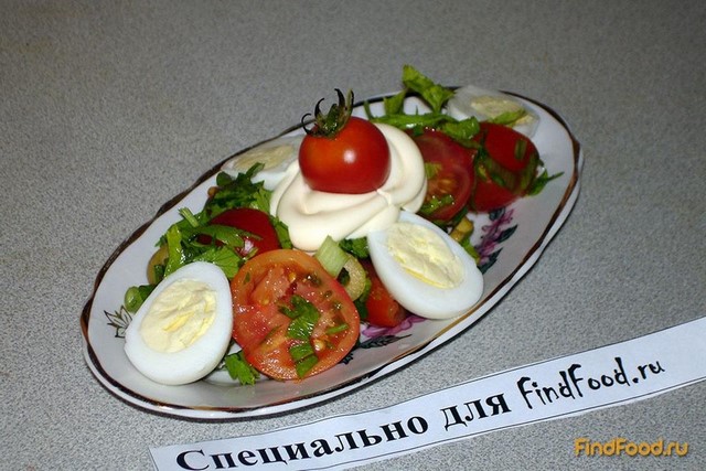 Овощной салат с перепелиными яйцами рецепт с фото 5-го шага 