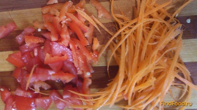 Теплый салат с фасолью и овощами рецепт с фото 5-го шага 
