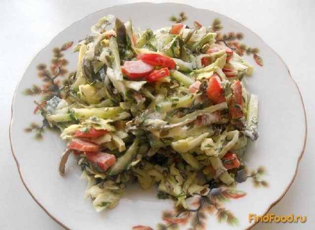 Овощной салат с капустой рецепт с фото 5-го шага 