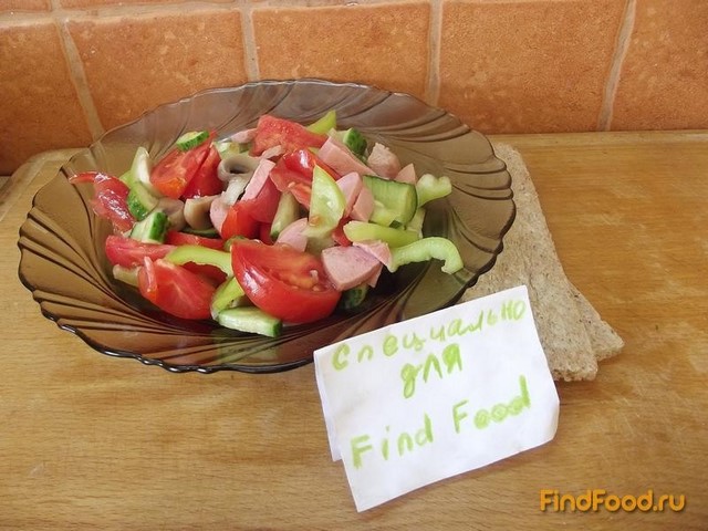 Овощной салат с шампиньонами рецепт с фото 6-го шага 