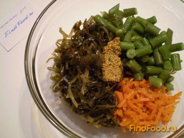 Салат из морской капусты и стручковой фасоли рецепт с фото 7-го шага 