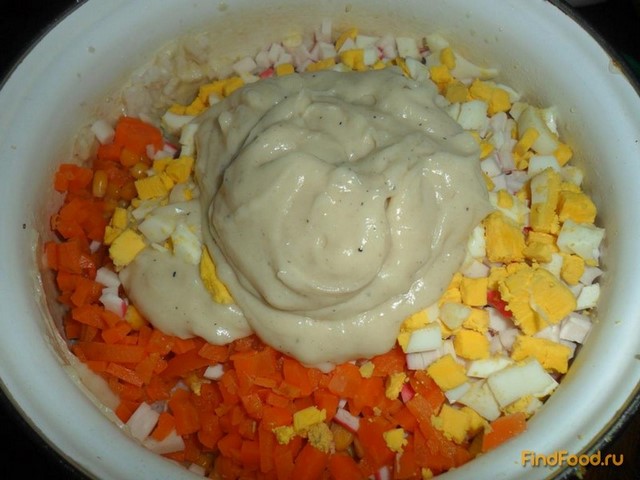 Крабовый салат рецепт с фото 5-го шага 