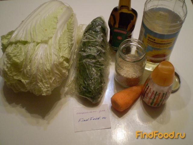 Капустный салат с кунжутом рецепт с фото 1-го шага 