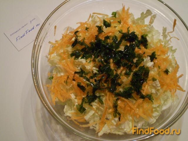 Капустный салат с кунжутом рецепт с фото 5-го шага 