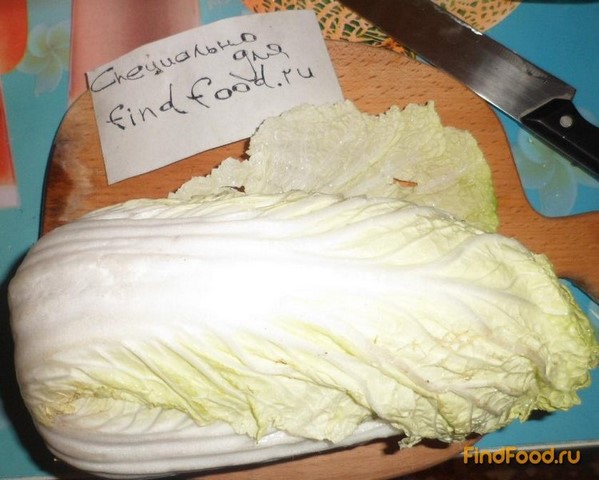 Салат из пекинской капусты с зеленью  рецепт с фото 1-го шага 