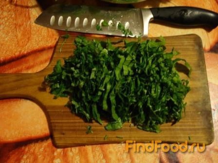 Зеленый салат рецепт с фото 2-го шага 