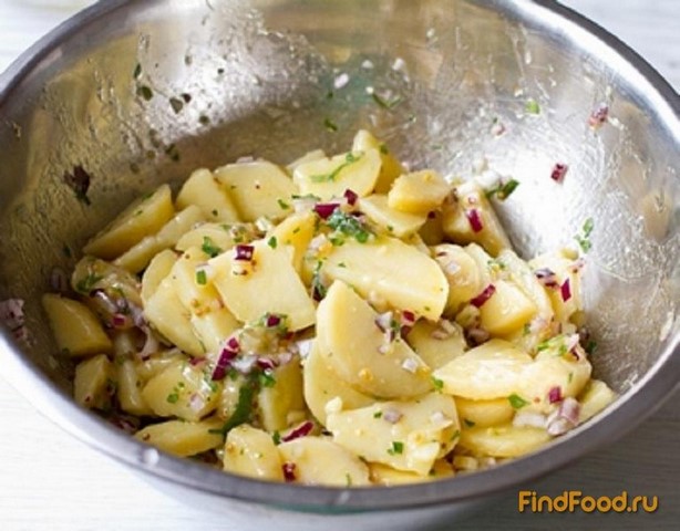 Французский картофельный салат рецепт с фото 3-го шага 