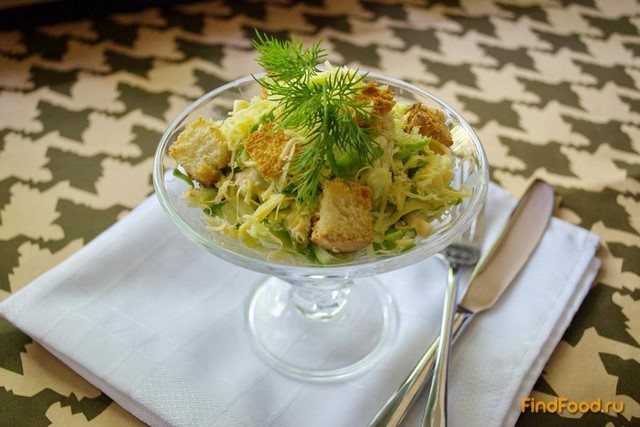 Овощной салат с курицей и сухариками рецепт с фото 7-го шага 