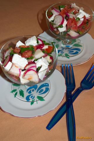 Овощной салат с помидорами и фетой рецепт с фото 6-го шага 